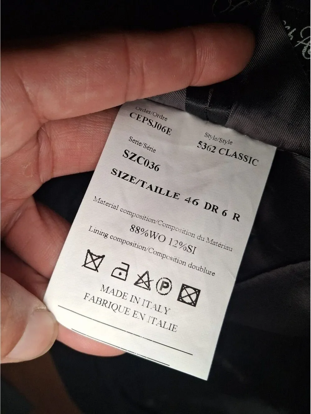 Ermenegildo Zegna Sport Coat 46R Gray Wool Made in Italy